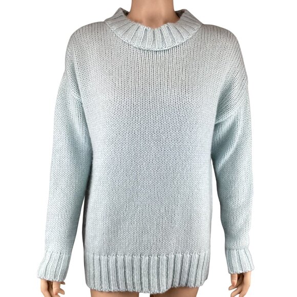 French Connection Womens Snuggle Pullover Sweater Size XS Xsmall Blue Mohair - Picture 2 of 10
